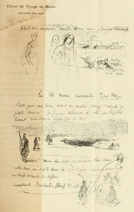 Pagina uit het dagboek van Delacroix door Ferdinand Victor Eugene Delacroix